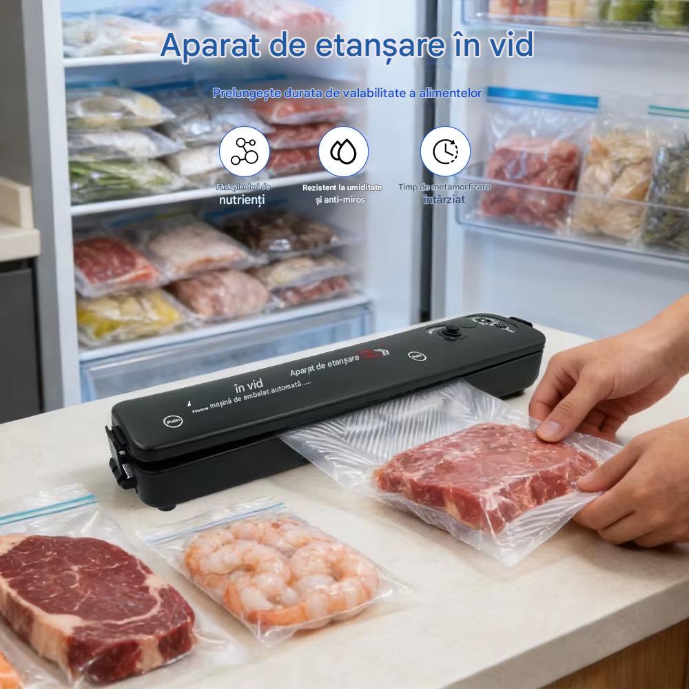 Aparat de Vidat si Sigilat Alimente, Vacuum Sealer Profesional, Pastrare Prospetime Indelungata, Compact si Usor de Folosit