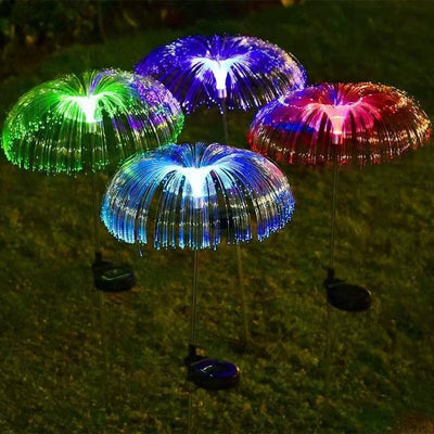 Set 2 x Lampa Solara LED tip Palmier Multicolor – Iluminat Gradina, Decor Exterior Spectaculos, Rezistente la Apa, Efect Artificii pentru Curte, Terasa, Gazon