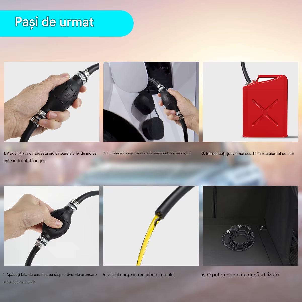 Pompa Manuala Transfer Lichide, Furtun cu Pompa Tip Para, Usor de Utilizat, Transfer Rapid si Sigur