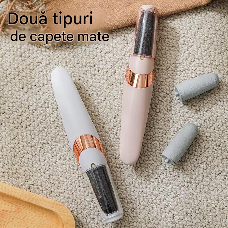 Pila Electrica pentru Calcaie, Indepartare Bataturi și Piele Intarita, Reincarcabil, Design Elegant Roz