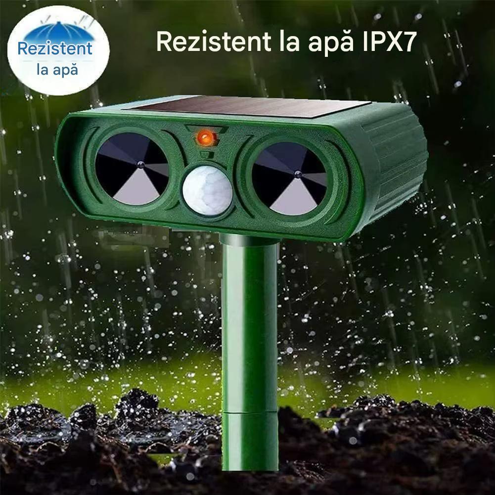 Dispozitiv Anti Daunatori Solar cu Ultrasunete , Repeller pentru Animale si Pasari, Rezistent la Apa, Protectie Gradina