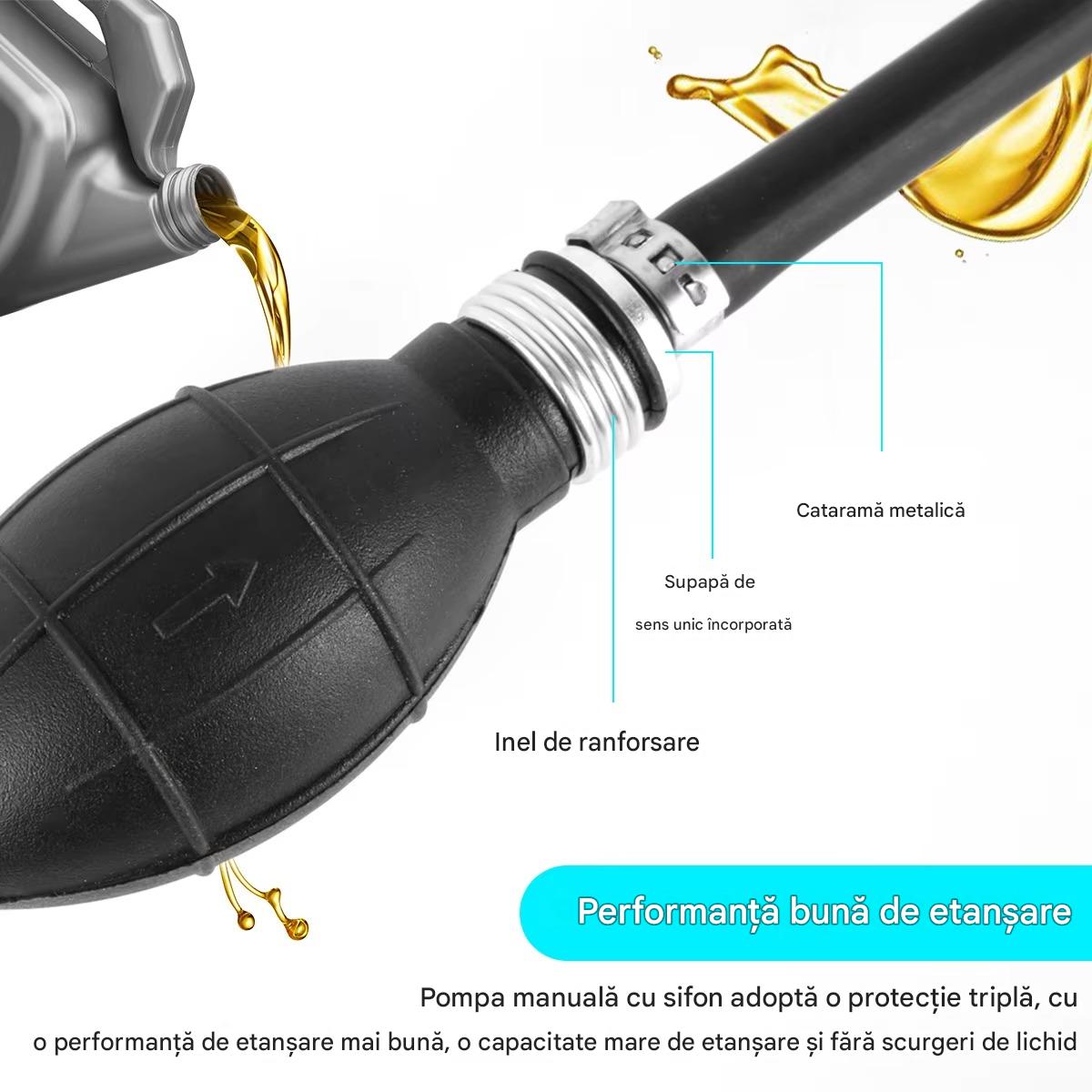 Pompa Manuala Transfer Lichide, Furtun cu Pompa Tip Para, Usor de Utilizat, Transfer Rapid si Sigur