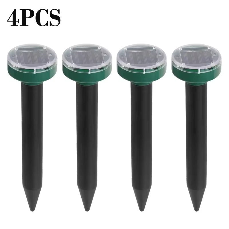 Set 4 x Aparat Solar Anti Cartite si Rozatoare – Dispozitiv Ultrasonic Gradina, Repelent Daunatori, Protectie Gazon, Curte, Fara Chimicale