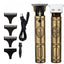Set 2 x Aparat de Tuns Profesional USB, T-Blade Zero Gap, Design Vintage, Trimmer Barba si Par, Kit Complet pentru Barba si Par