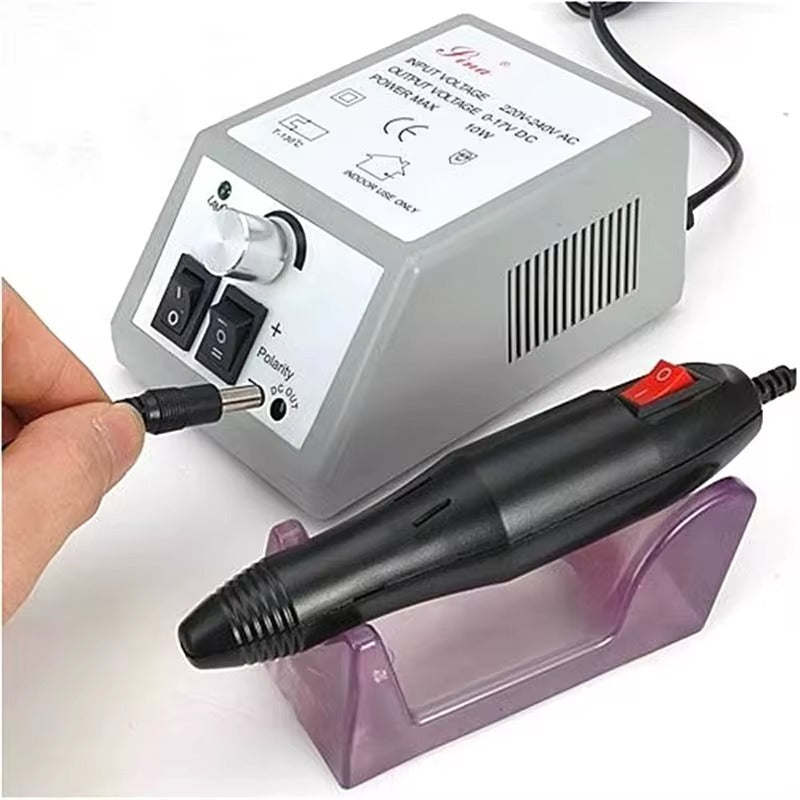 Freza electrica unghii profesionala Sina Mercedes 2000, Reglaj Viteza, Sens Rotatie, Set Capete Slefuire, Kit Complet pentru Manichiura si Pedichiura