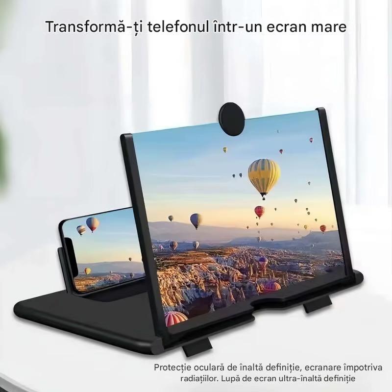 Amplificator Ecran Telefon HD, Lupa pentru Smartphone, Marire 3D, Protectie Ochi, Ideal pentru Filme si Video