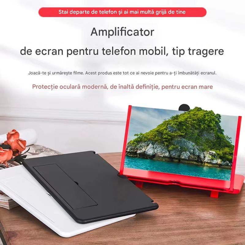 Set 2 x Amplificator Ecran Telefon HD, Lupa pentru Smartphone, Marire 3D, Protectie Ochi, Ideal pentru Filme si Video