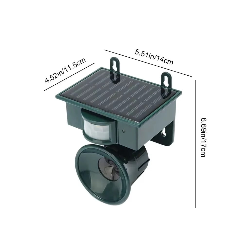 Aparat Anti Rozatoare cu Ultrasunete si Panou Solar, Senzor de Miscare PIR, Frecventa Reglabila, Alimentare USB, Protectie Gradina si Curte