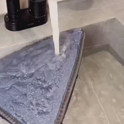 Mop inovativ CleanMaster, de mana, reglabil, rotire 360, triunghi, albastru