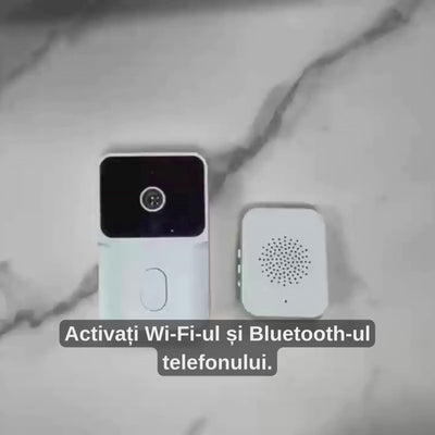 Sonerie Inteligenta cu Camera WiFi HD, Senzor Miscare, Audio Bidirectional, Night Vision, Notificari pe Telefon