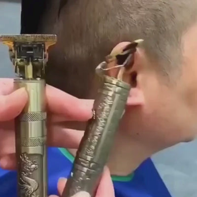 Masina de Tuns Profesionala pentru Barba, Mustata si Par cu Afisaj LCD, Alimentare USB, Autonomie Mare si Lame din Otel Inoxidabil BAS