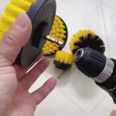 Set 3 perii curatare cu adaptor pentru bormasina autofiletanta