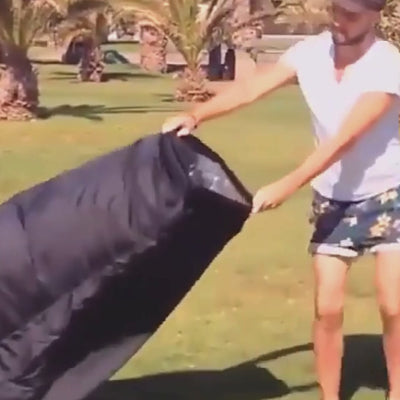 Saltea Gonflabila Sezlong Lazy Bag cu Umflare Rapida fara Pompa – Ideala pentru Plaja, Piscina si Drumetii