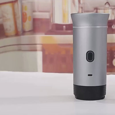 Aparat de Cafea Portabil 3 in 1, Compatibil Capsule si Cafea Macinata, Presiune 20 bari, Incalzire Rapida, Baterie 7500 mAh, Reincarcare USB