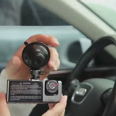 Camera Auto Triplă Full HD 1080p cu Ecran 2 Inch, Senzor de Miscare, Night Vision, Monitorizare Parcare și Filmare în Bucla