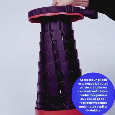 Scaun extensibil cu pliere telescopica