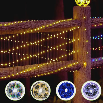 Decoratiune tip rola 100m, 500 LED-uri, alb cald, interior/exterior, IP44