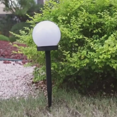 Set 8 x lampa solara tip glob pentru gradina, IP44, H 33