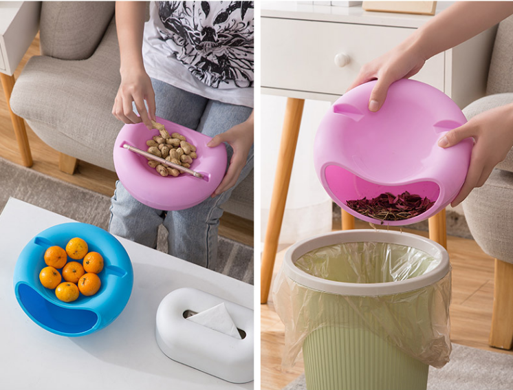 Lichidare de Stoc! Bol servire cu recipient pentru coji, castron multifunctional