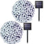 Set 2 x Decoratiune cu Incarcare Solara 100 LED, 10 Metri - Alb Rece