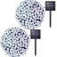Set 2 x Instalatie solara 30m 300 leduri - alb rece