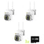 Set 3 x Camere de Supraveghere Video , 32 Leduri, Rotative, Infrarosu, Rezistanta la apa + 3 carduri 32GB
