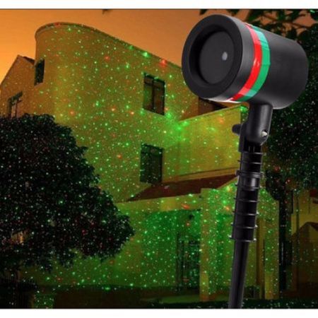 Proiector lumini verzi si rosii pentru exteriorul casei