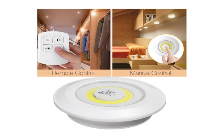 Set 3 lampi LED 3W COB cu telecomanda